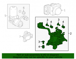 Кронштейн ABS АБС Toyota Prius 50 16-18