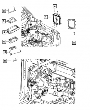 Блок ECU компьютер двигателя Jeep Compass 11-16 2.0