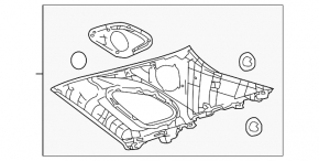 Накладка задней стойки верхняя левая Lexus RX350 RX450h 16-22 бежевая