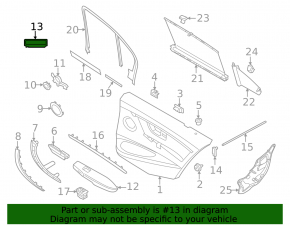 Подсветка в коленях пассажира BMW X1 F48 16-22
