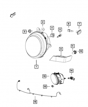 Поворотник правый Jeep Patriot 11-17 песок