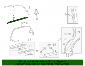 Молдинг дверь-стекло центральный задний правый Lexus RX350 RX450h 10-15 хром