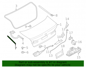 Привод крышки багажника левый BMW 5 G30 17-23