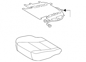 Сидіння водія Toyota Camry v50 12-12 usa без airbag, механічне, тканина бежеве