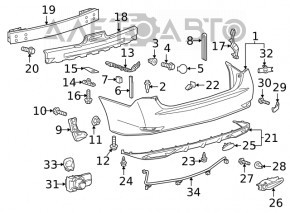 Отражатель задний левый Lexus GS 13-19