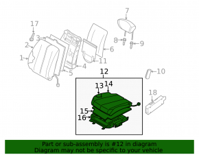 Водительское сидение Nissan Murano z50 03-07 без airbag, велюр черн
