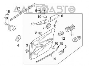 Заглушка наружного зеркала передняя левая Hyundai Sonata 11-15