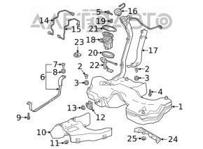 Топливный бак Audi A5 F5 19-20 2.0T