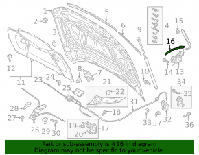 Накладка петли капота правая Audi A6 C8 19-24