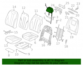 Подголовник передний левый BMW X5 G05 19-23 кожа Canberra-Beige