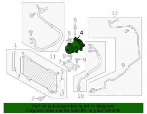 Компрессор кондиционера Subaru Outback 17-19