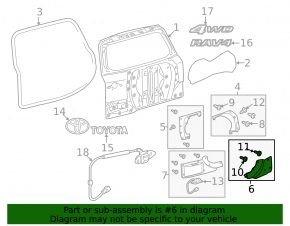Накладка двери багажника 2 Toyota Rav4 06-12
