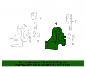 Сигнал high левый Audi A4 B9 17-25