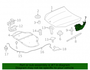 Петля капота правая Mercedes GLC-class X254 23-25