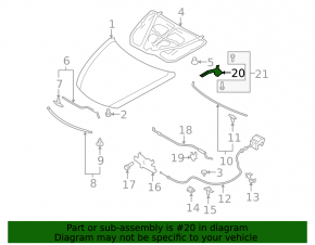 Петля капота левая Mazda6 09-13