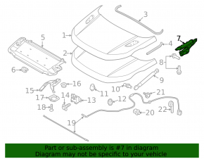Петля капота левая Land Rover Range Rover Evoque 12-18