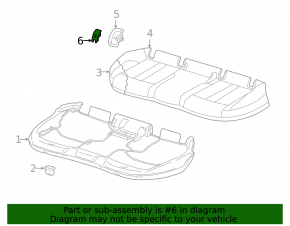 Заглушка Isofix заднего ряда Audi A6 C8 19-24 светло-коричневая