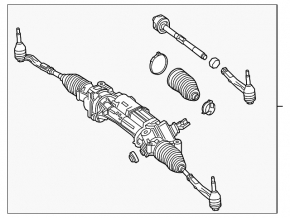 Рейка рульова Mercedes C-class W205 300/400 15-21 електро, AWD, без рульових тяг
