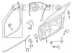 Дверь голая передняя правая Subaru Outback 20-25