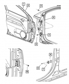 Дверь в сборе передняя правая Jeep Compass 11-16