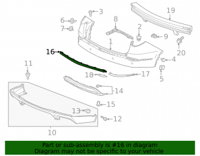 Молдинг заднего бампера Acura MDX 21-26 Chrome