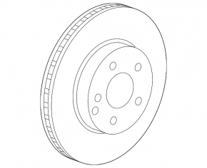 Диск тормозной передний левый Mercedes C-class W206 300 22-25 AMG pkg, 2.0