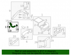 Воздуховод на впуск BMW X5 F15 14-18 N55