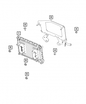 Kронштейн блока ECU компьютера двигателя Chrysler Pacifica 17-26
