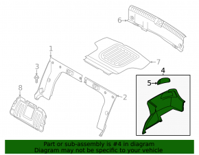 Обшивка арки правая Kia K5 21-24 черная