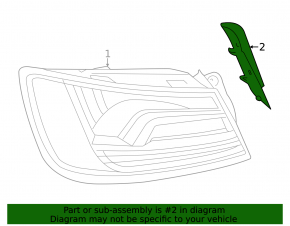 Накладка фонаря внешнего крыло левого Audi A3 22-26