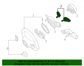 Кнопки управления на руле Mercedes A-class V177 19-22 хром, AMG pkg