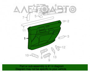 Обшивка двери карточка передняя левая Dodge Grand Caravan 11-20