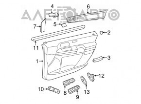 Обшивка двери карточка передняя левая Dodge Grand Caravan 11-20