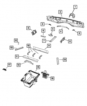 Крепление АКБ Jeep Grand Cherokee WL 21-26 3.6
