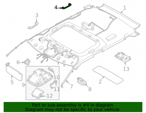 Ручка потолка задняя левая Kia EV6 22-26 черная