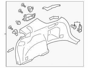 Обшивка арки правая Subaru Outback 15-19 черн