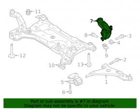 Цапфа со ступицей передняя левая Ford Escape MK3 13-19