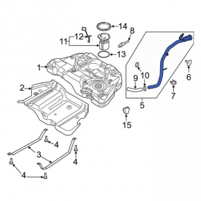 Заливная горловина топливного бака Ford Fusion mk5 13-20