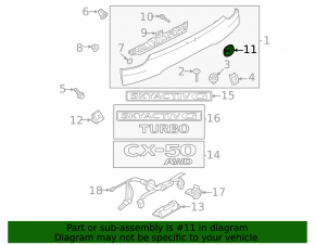 Эмблема надпись SKYACTIV G двери багажника Mazda CX-50 23-26