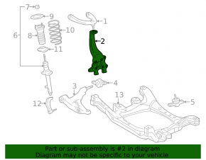 Цапфа передняя левая Lexus IS250 IS300 IS350 06-13 AWD
