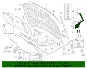 Петля капота левая Audi A6 C8 19-24