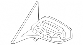 Зеркало боковое правое в сборе Nissan Maxima A36 16-19 подогрев, tilt-down