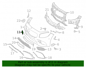 Заглушка буксирувального гака переднього бампера Mercedes S-class W222 63/65 AMG 18-20