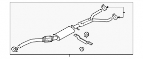 Випускна траса середня частина Land Rover Range Rover Velar 18-20 2.0T