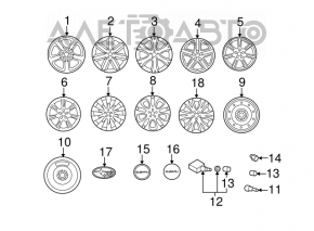 Комплект дисков R16 железки Subaru Outback 10-12