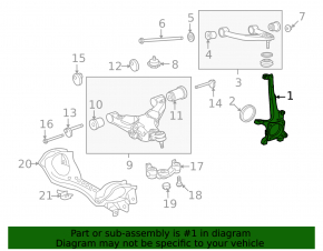 Цапфа передня права Lexus LX570 08-20