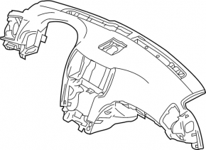Торпедо передня панель без AIRBAG Infiniti G25 G35 G37 4d 06-15 під навігацію