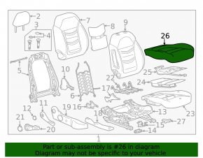 Пассажирское сидение Chevrolet Volt 16- без airbag, ткань черн