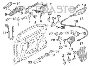 Механізм ручки дверей передньої лівої Audi A3 22-26