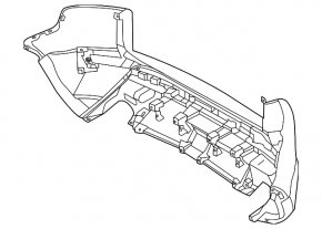 Бампер задний голый Land Rover Range Rover Evoque 12-18